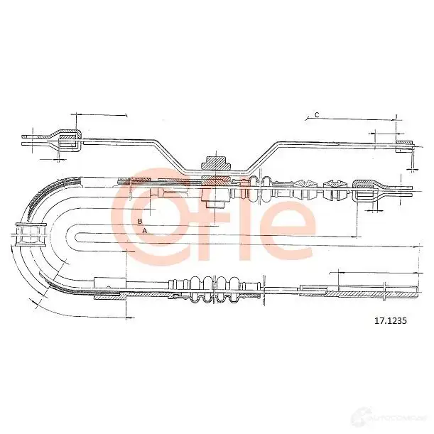 Трос ручника COFLE V270H0 92.17 .1235 17.1235 4299161 - Изображение 1