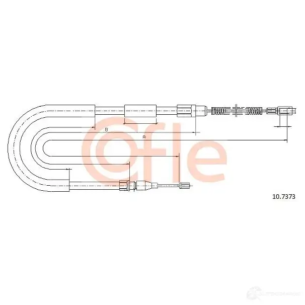 Трос ручника COFLE 92.10.737 3 10.7373 VR8U3I0 4297430 изображение 0