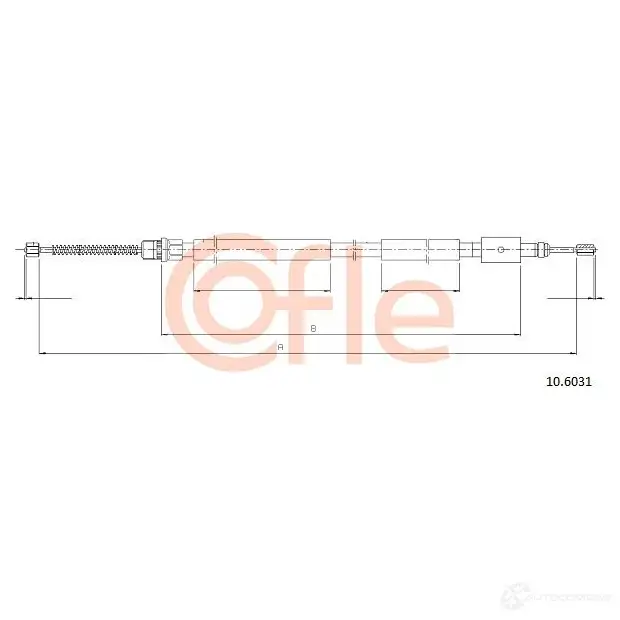 Трос ручника COFLE 4297290 5D6034 92.10 .6031 10.6031 - Изображение 1