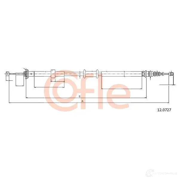 Трос ручника COFLE 92.12.072 7 ASHKXAW 4298503 12.0727 изображение 0