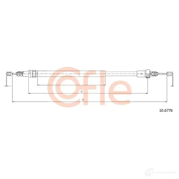 Трос ручника COFLE 10.6776 4CX1NBW 4297369 92.10.6 776 изображение 0