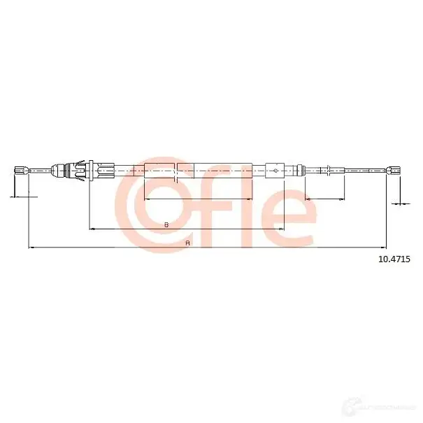 Трос ручника COFLE 92.10 .4715 4297127 10.4715 7B5HAC изображение 0