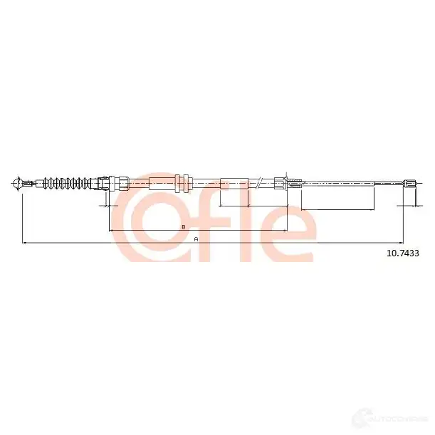 Трос ручника COFLE QVLAS 4297464 10.7433 92.10.743 3 - Изображение 1