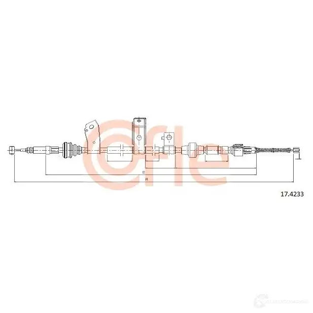 Трос ручника COFLE 4299543 92.17. 4233 ZFPE4GF 17.4233 - Изображение 1