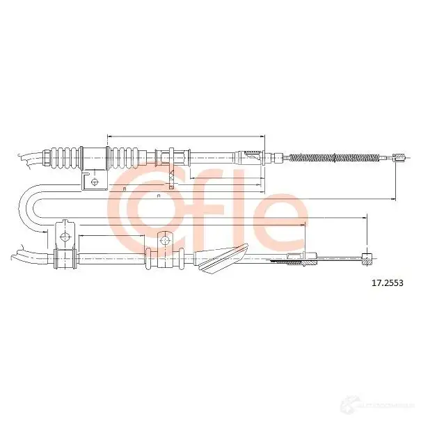 Трос ручника COFLE 4299375 540ML6 17.2553 92.17 .2553 - Изображение 1