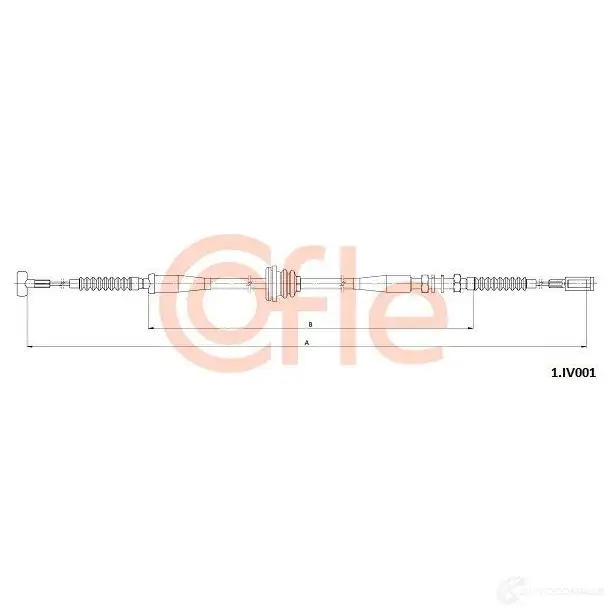 Трос ручника COFLE 1437350654 S7EJ WB 1.IV001
