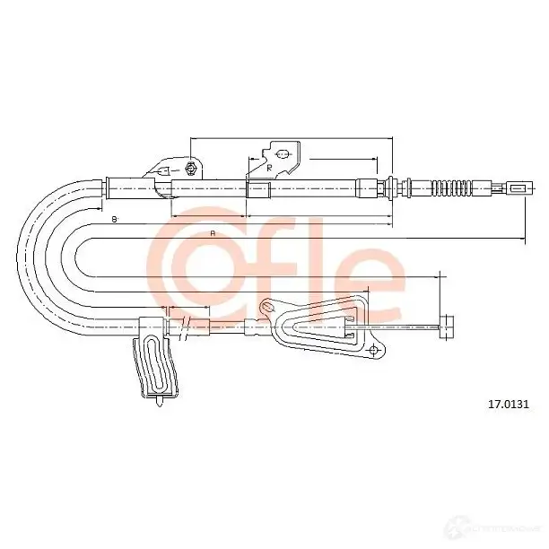 Трос ручника COFLE 17.0131 4298992 92 .17.0131 3MIC7NB изображение 0