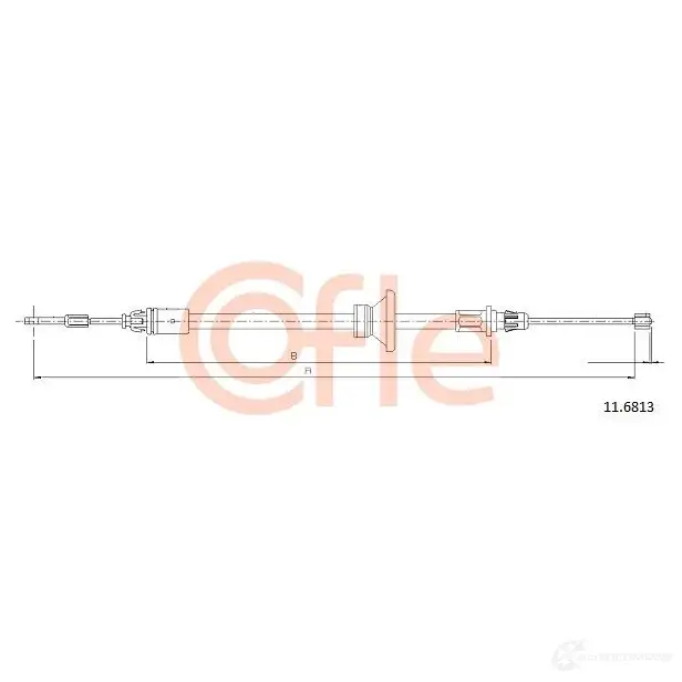 Трос ручника COFLE 11.6813 4298414 7W4C1 9 2.11.6813 изображение 0