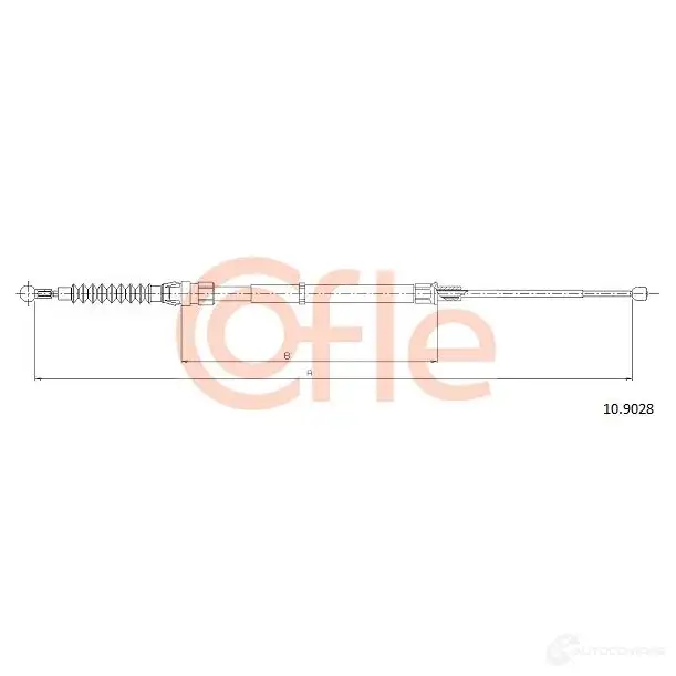 Трос ручника COFLE 4297619 92.10.902 8 10.9028 L4AU6 - Изображение 1