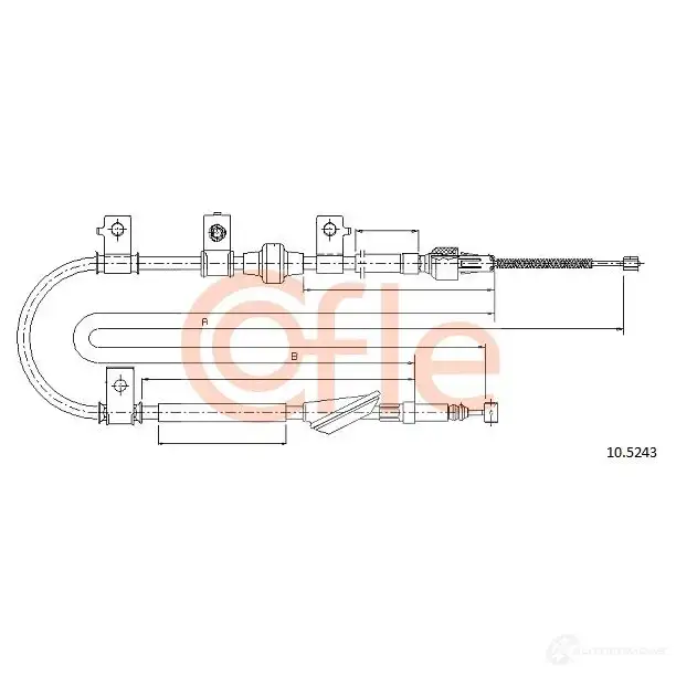 Трос ручника COFLE 92. 10.5243 4297200 TAAWLFA 10.5243 изображение 0