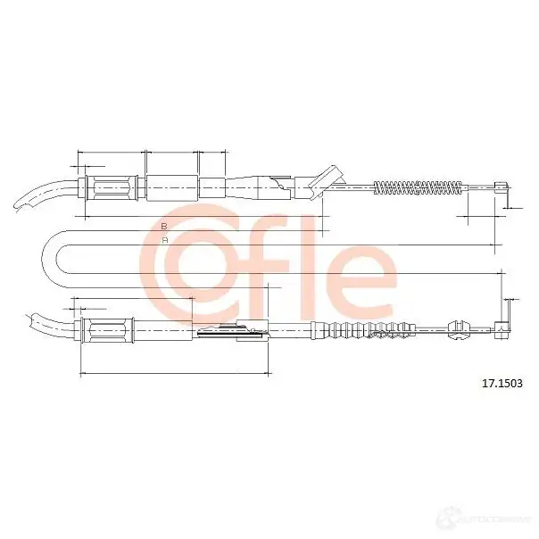 Трос ручника COFLE RAF0R2A 4299234 17.1503 92.17 .1503 - Изображение 1