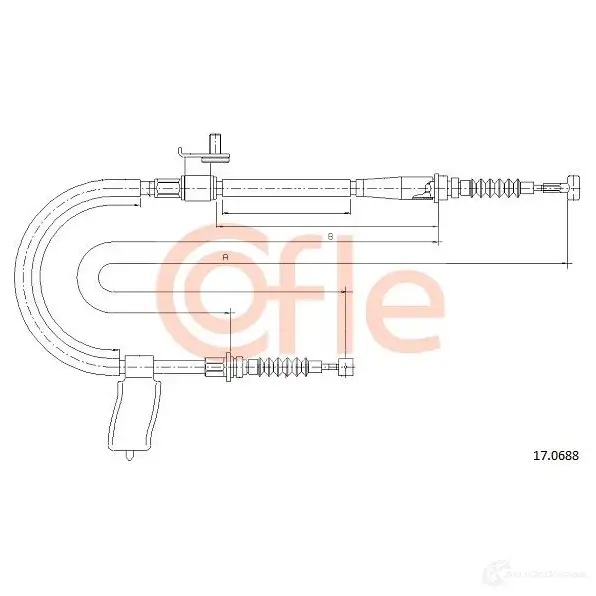 Трос ручника COFLE 4299112 QFWBZ 92 .17.0688 17.0688 - Изображение 1