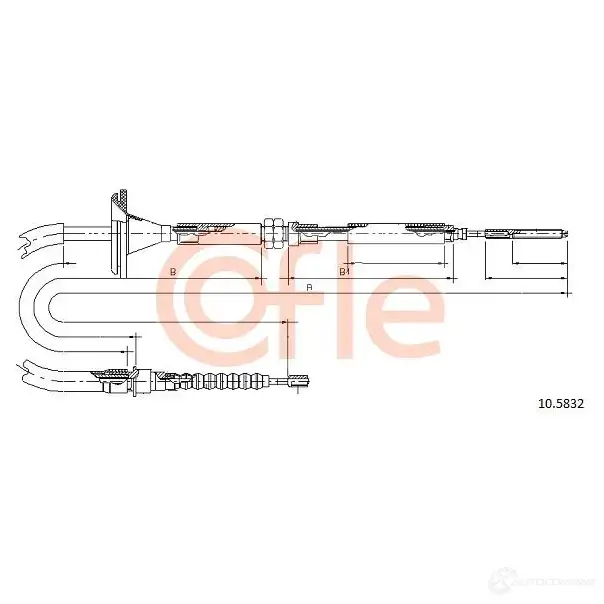 Трос ручника COFLE 9 2.10.8532 4297603 10.8532 LC2785 - Изображение 1