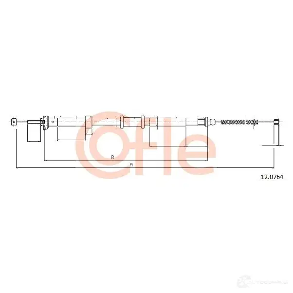 Трос ручника COFLE GR7FAM 12.0764 4298532 92.12. 0764 изображение 0