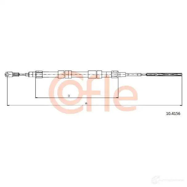 Трос ручника COFLE 4297015 CIVZR 9 2.10.4156 10.4156 - Изображение 1