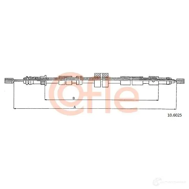 Трос ручника COFLE 4297286 10.6025 HJGUOQ 92.10.602 5 - Изображение 1