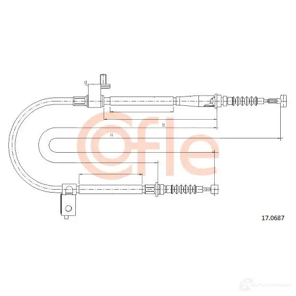 Трос ручника COFLE MKGXSQ 17.0687 92.17.0 687 4299111 изображение 0