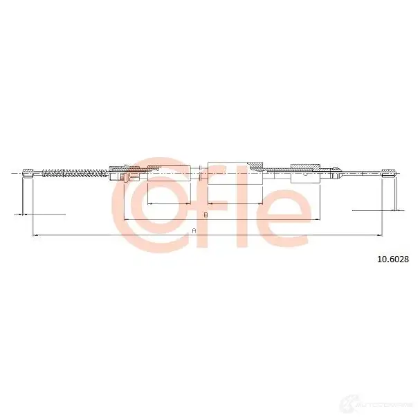 Трос ручника COFLE 10.6028 T9MW6KD 4297289 92.10.60 28 изображение 0