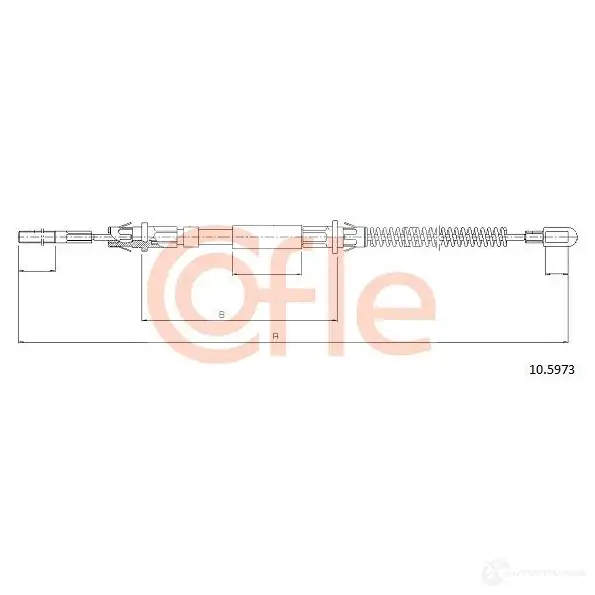 Трос ручника COFLE 4297279 Z6MVBRV 10.5973 92.10 .5973 - Изображение 1