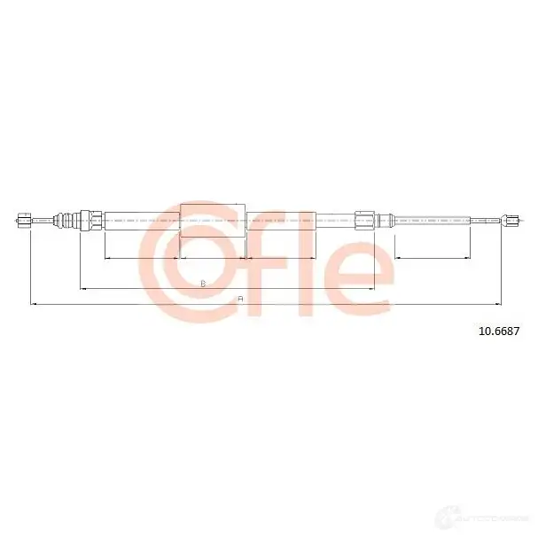 Трос ручника COFLE 10.6687 92. 10.6687 807L1I 4297348 изображение 0