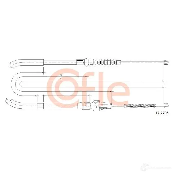 Трос ручника COFLE 92.17. 2705 17.2705 4299433 KNW0NJ изображение 0