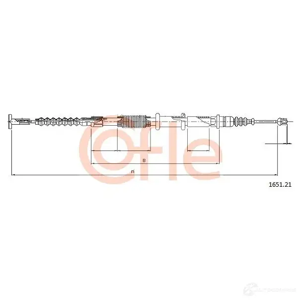 Трос ручника COFLE 4298950 1651.21 92.1651 .21 TEC5RQ4 изображение 0