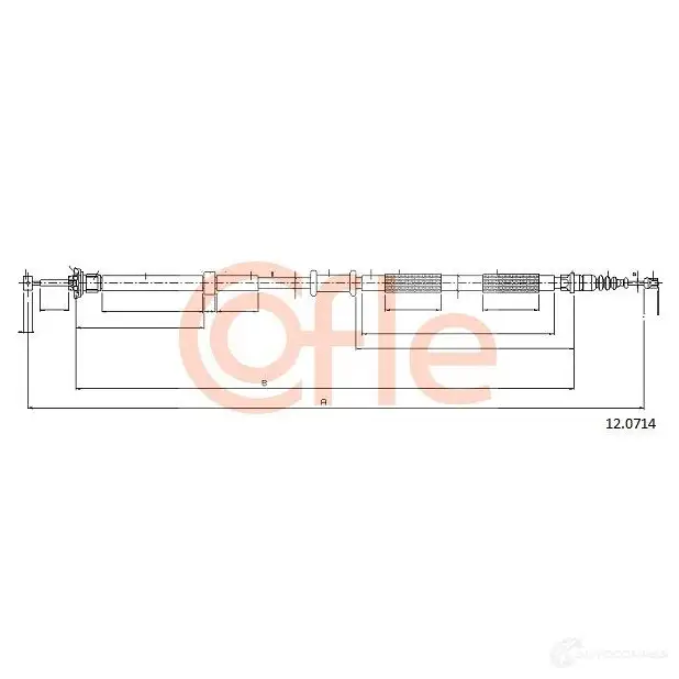 Трос ручника COFLE 4298490 92.12.071 4 12.0714 FM8GK изображение 0