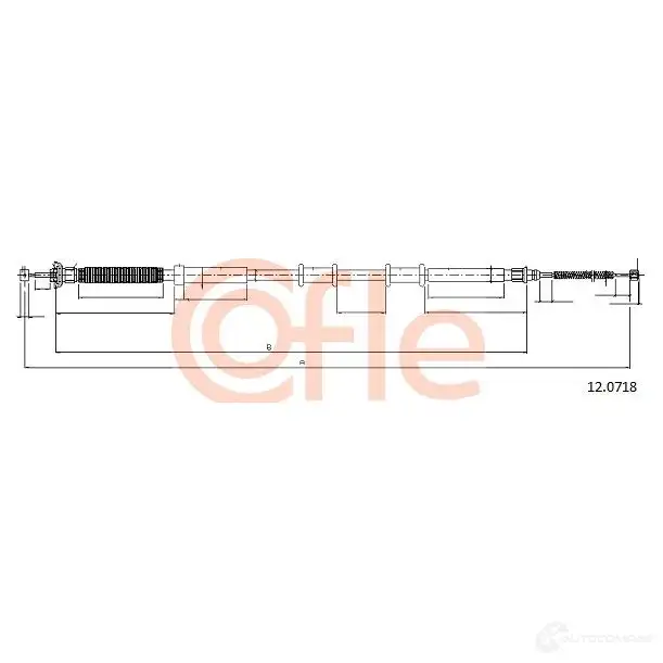 Трос ручника COFLE 4298494 J10AV 12.0718 92.12.0 718 - Изображение 1