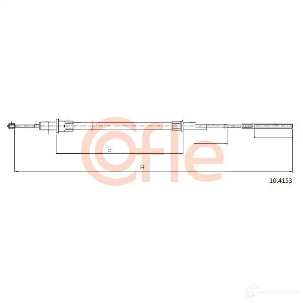 Трос ручника COFLE 4GI8UA9 10.4153 4297012 92.1 0.4153 - Изображение 1