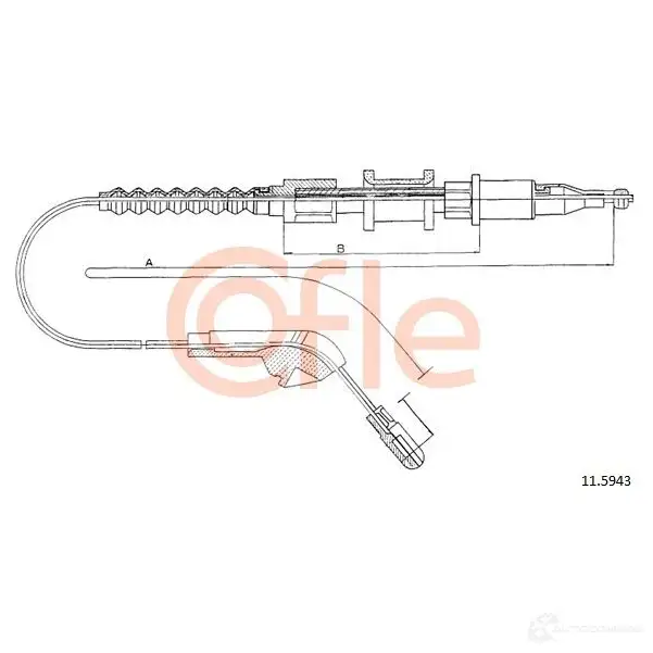 Трос ручника COFLE 4298300 92.11.5 943 27GRPE 11.5943 - Изображение 1