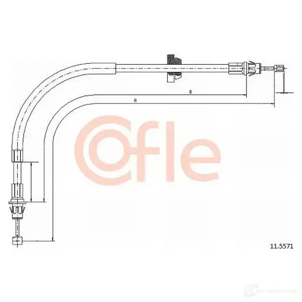 Трос ручника COFLE 4298156 WUJKOQ 11.5571 92. 11.5571 изображение 0