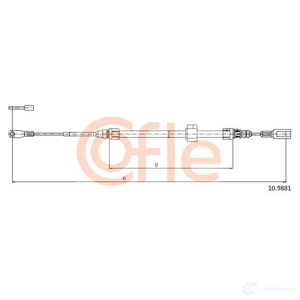 Трос ручника COFLE 10.9881 92.10. 9881 4297759 ID8P1P - Изображение 1