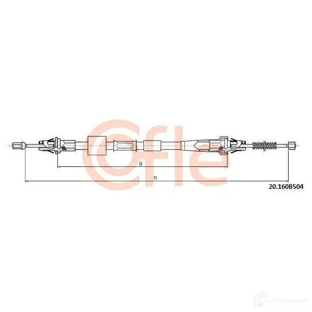 Трос ручника COFLE 1437349948 U29S 6 92.20.160B504 - Изображение 1