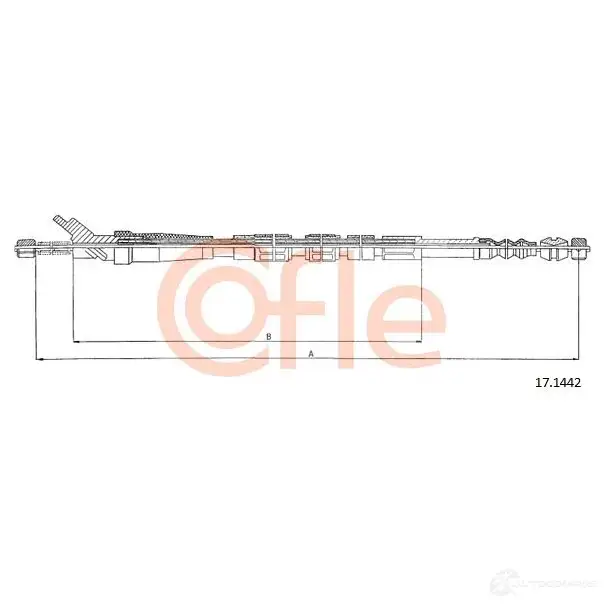 Трос ручника COFLE 4299205 17.1442 92. 17.1442 D4F2UTY - Изображение 1