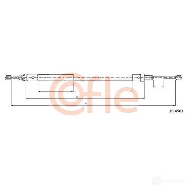 Трос ручника COFLE L1V3D 10.4564 92.10. 4564 4297073 - Изображение 1