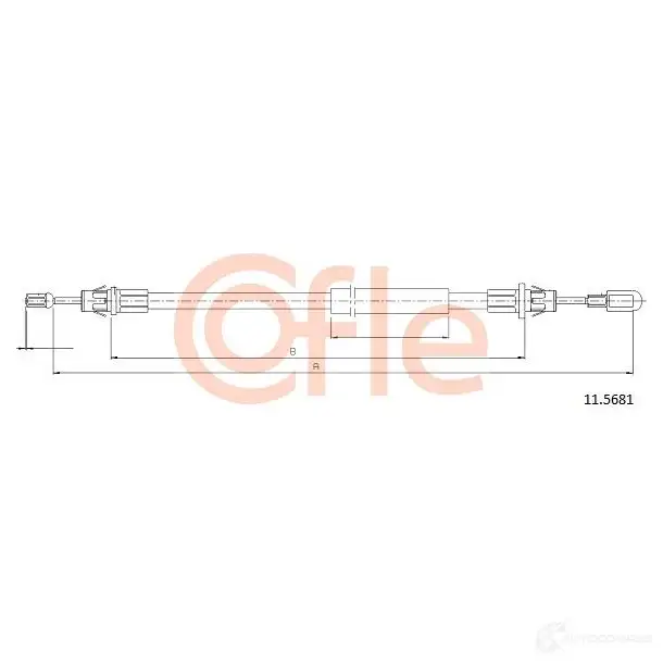 Трос ручника COFLE 4298197 R4N9NB 92.1 1.5681 11.5681 - Изображение 1