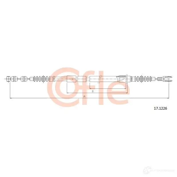 Трос ручника COFLE T2RZVL1 9 2.17.1226 17.1226 4299156 - Изображение 1