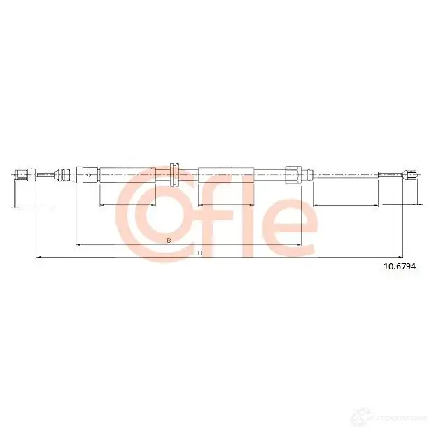 Трос ручника COFLE 4297375 92. 10.6794 10.6794 JATQC28 - Изображение 1