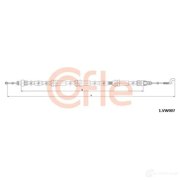 Трос ручника COFLE 9 U8KIQC 1.VK007 1437349827 изображение 0