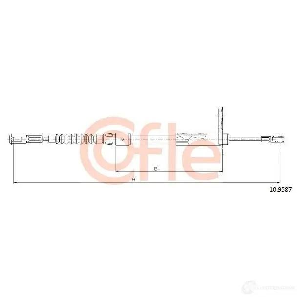 Трос ручника COFLE 10.9587 92. 10.9587 FR5LJIW 4297714 - Изображение 1