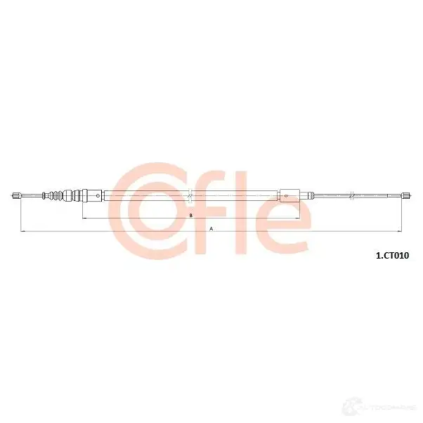 Трос ручника COFLE 1.CT010 1437349829 DBSY WX - Изображение 1