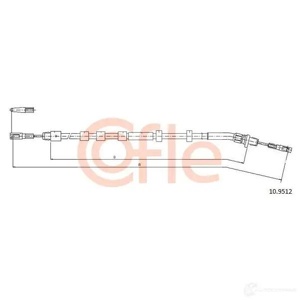 Трос ручника COFLE 10.9512 J2KJUK7 4297698 92.10.95 12 - Изображение 1
