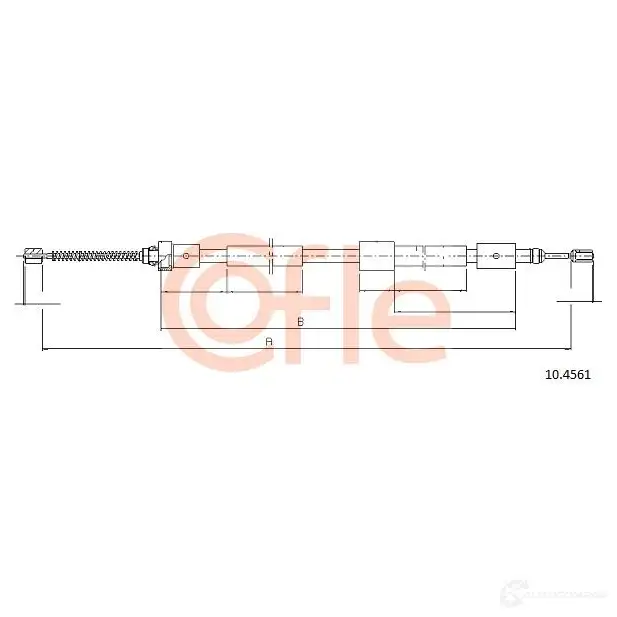 Трос ручника COFLE 10.4561 92 .10.4561 4297070 CHEPVL - Изображение 1