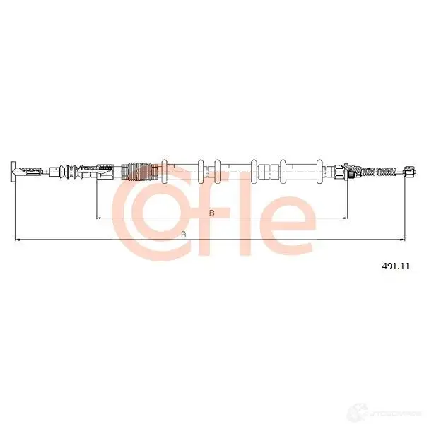 Трос ручника COFLE 4299951 92 .491.11 491.11 6V6GJ изображение 0