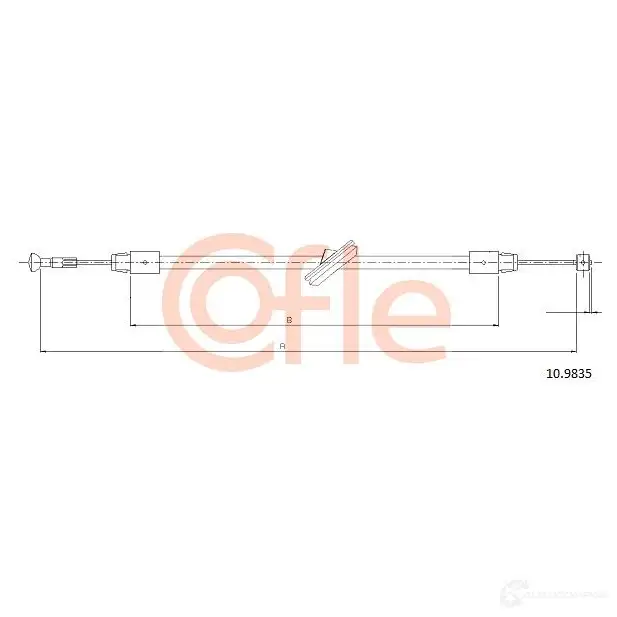 Трос ручника COFLE 10.9835 4297727 92.10.983 5 8EI4VS5 изображение 0