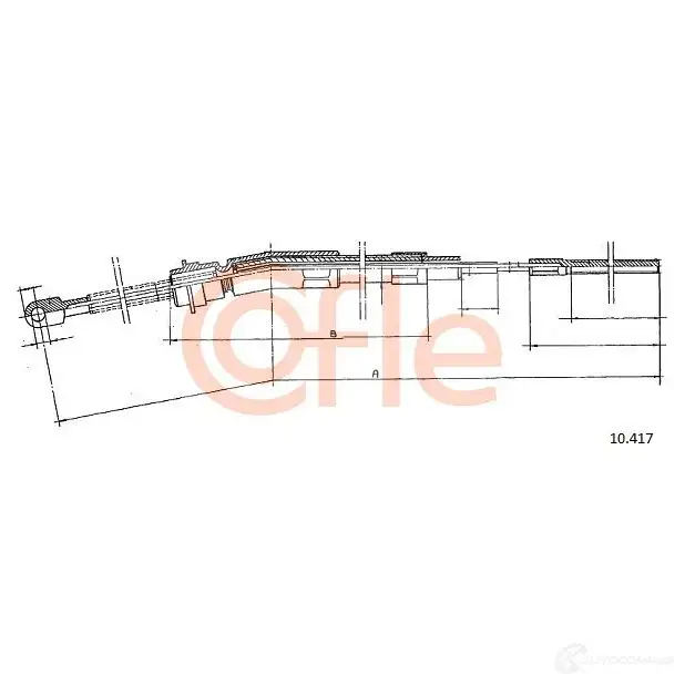 Трос ручника COFLE 10.417 QEL1C 4297020 92. 10.417 - Изображение 1