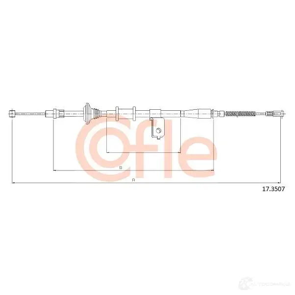 Трос ручника COFLE 4299484 17.3507 92.17 .3507 I3W9S30 - Изображение 1