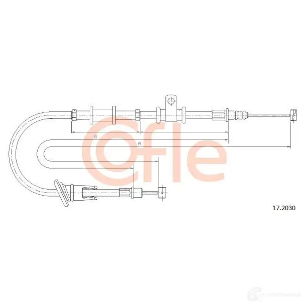 Трос ручника COFLE 4299284 YGT62C 17.2030 92.17. 2030 - Изображение 1