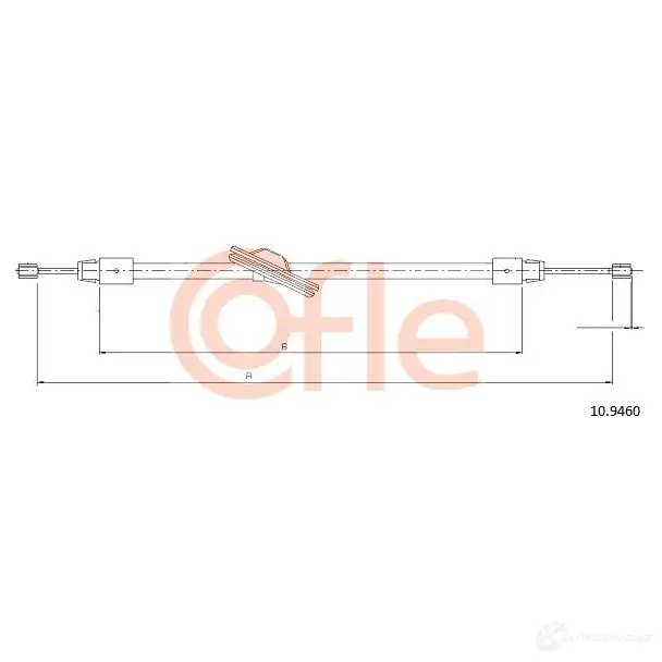 Трос ручника COFLE 10.9460 WOPN1NF 4297686 92.10.946 0 - Изображение 1