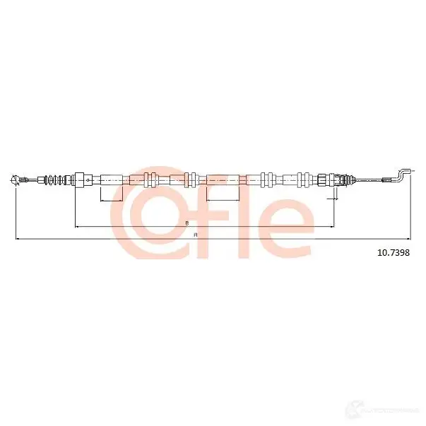Трос ручника COFLE 4297446 MWBF8M 92.10.739 8 10.7398 - Изображение 1